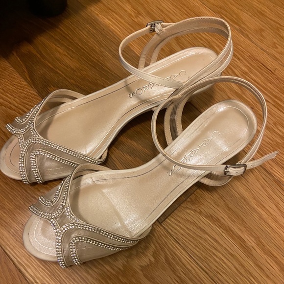 Caparros Hilton Wedge Sandals in Ivory Satin - Picture 3 of 3